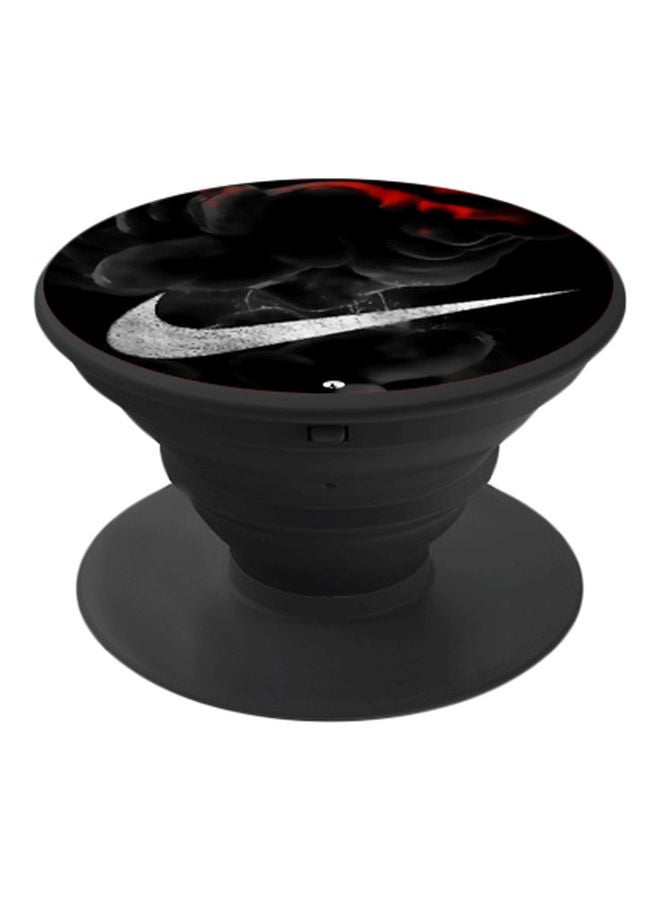 BP - Nike Logo Printed Pop Socket Phone Holder Black/White/Red - Image 1