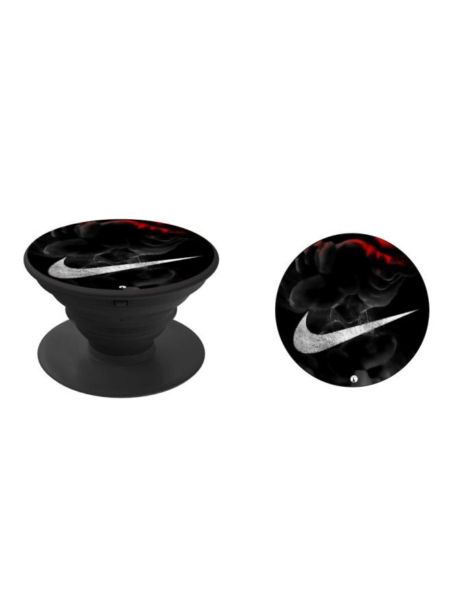 BP - Nike Logo Printed Pop Socket Phone Holder Black/White/Red - Image 1