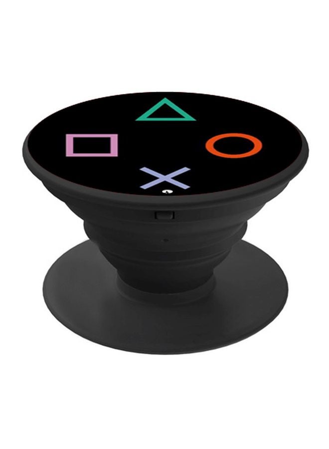 BP Printed Pop Socket Phone Holder Black/Green/Purple - Image 1