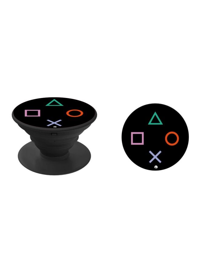 BP Printed Pop Socket Phone Holder Black/Green/Purple - Image 2