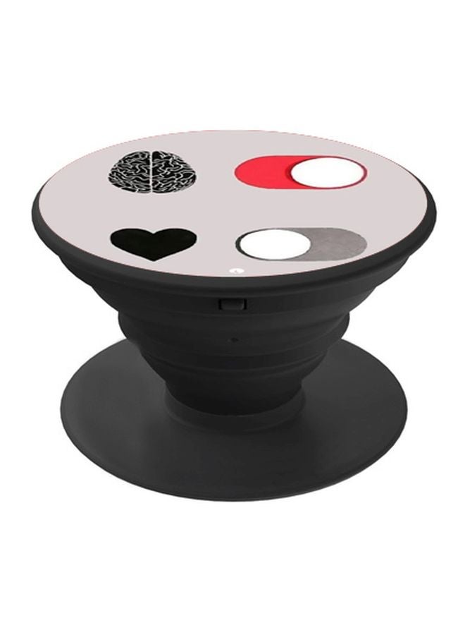 BP Printed Pop Socket Phone Holder Black/Grey/Red - Image 1