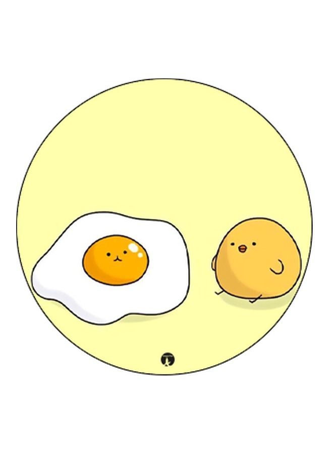 BP Egg Cartoon Printed Pop Socket Phone Holder Yellow/White/Black - Image 2