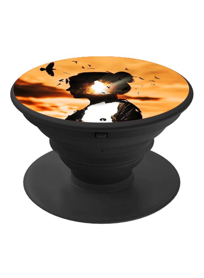 بي بي حامل هاتف بوب سوكيت بطبعة فتاة بني/أبيض/أسود - Image 1