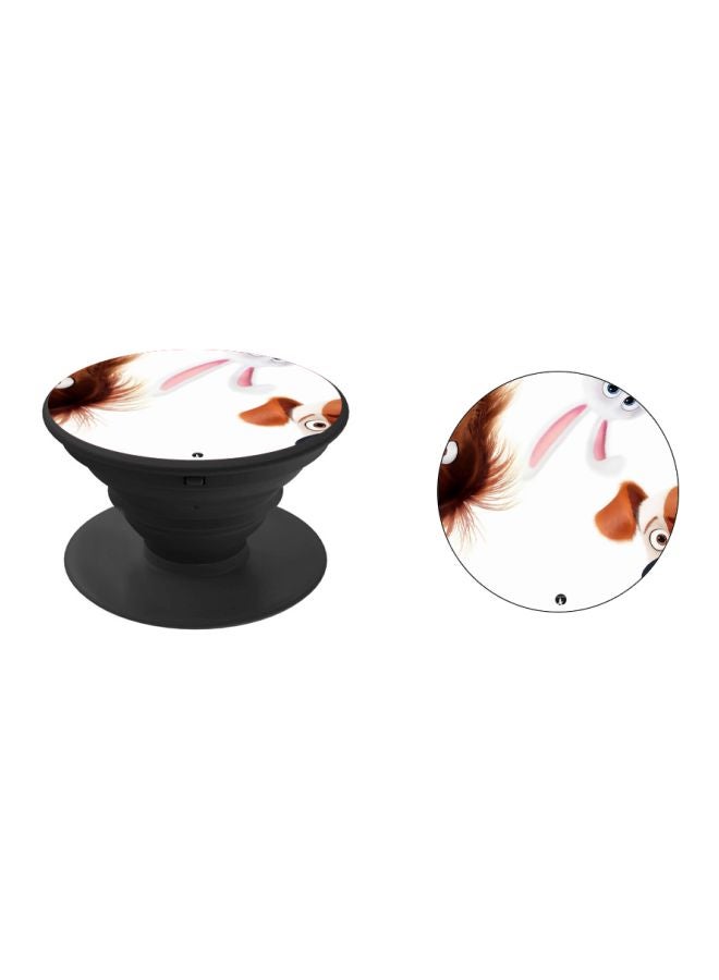 BP Dog Printed Pop Socket Phone Holder White/Brown/Pink - Image 2