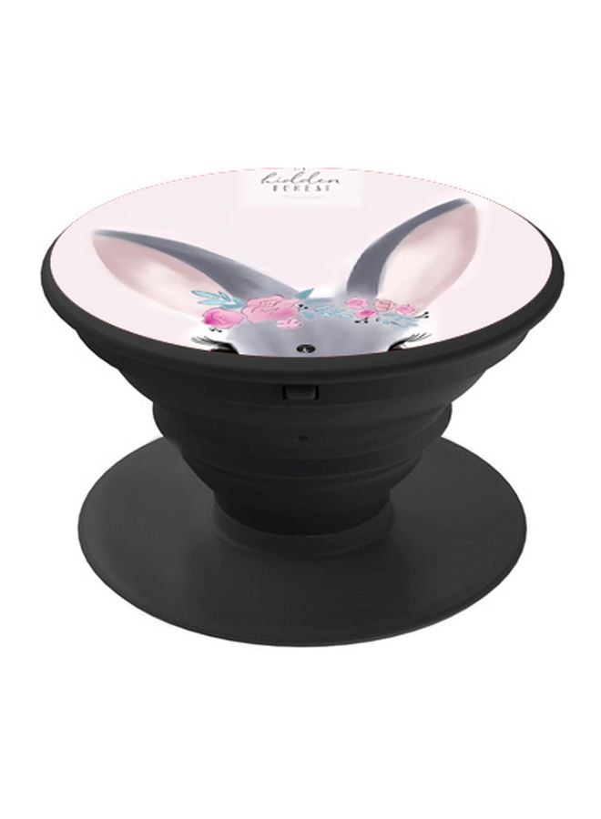 BP Animal Printed Pop Socket Phone Holder Grey/Pink - Image 1