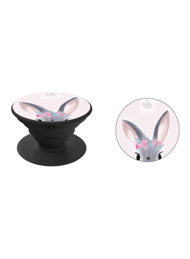 BP Animal Printed Pop Socket Phone Holder Grey/Pink - Image 2