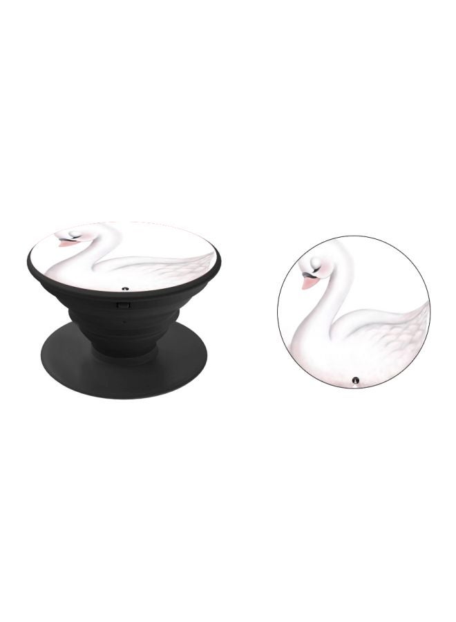 BP Swan Printed Pop Socket Phone Holder White/Pink - Image 2