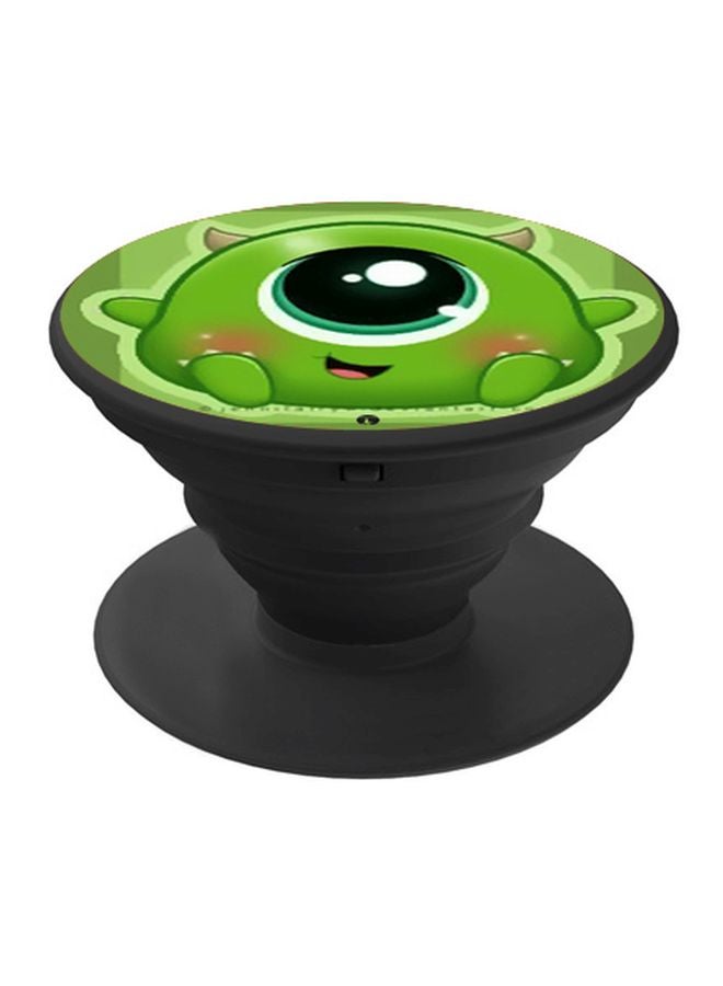 بي بي حامل هاتف على شكل مقبض أصابع منبثق بطبعة رسومات كرتونية أخضر / أبيض / أسود - Image 1