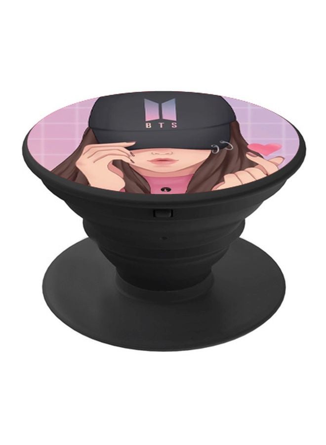 بي بي حامل هاتف بوب سوكيت بطبعة فتاة وردي/بيج/أسود - Image 1