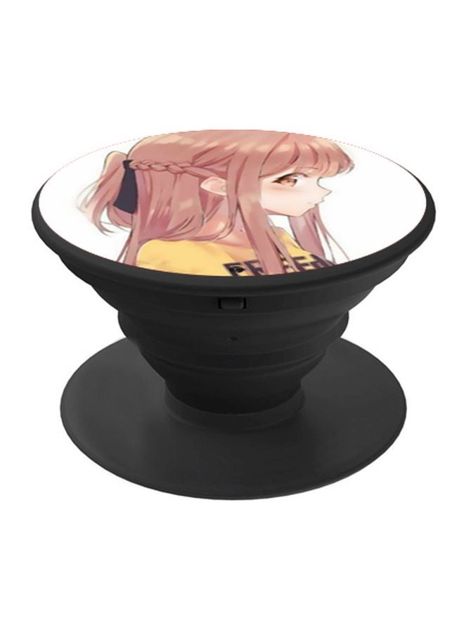 BP Girl Printed Pop Socket Phone Holder Yellow/Pink/Black - Image 1