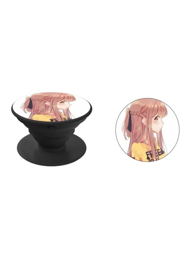 BP Girl Printed Pop Socket Phone Holder Yellow/Pink/Black - Image 2
