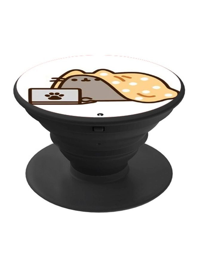 BP Printed Pop Socket Phone Holder Grey/Beige/Black - Image 1