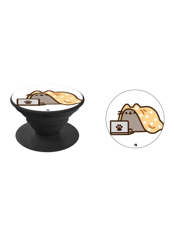 BP Printed Pop Socket Phone Holder Grey/Beige/Black - Image 2