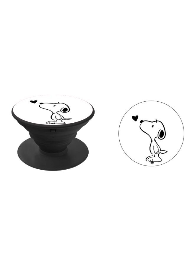 BP Dog Printed Pop Socket Phone Holder White/Black - Image 2