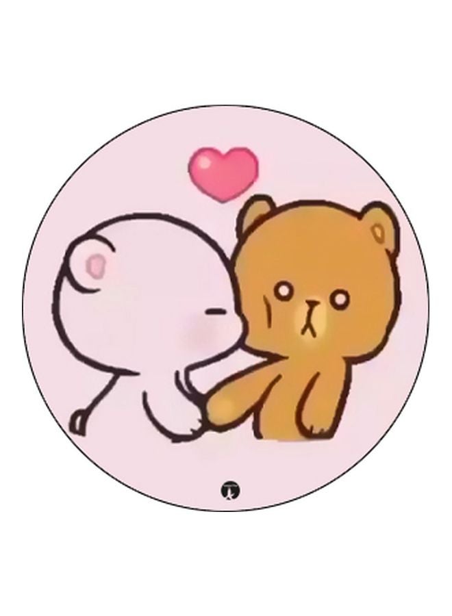 BP Teddy Bear Printed Pop Socket Phone Holder Black/Pink/Brown - Image 2