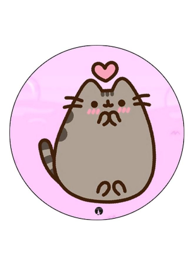 بي بي حامل هاتف على شكل مقبض أصابع منبثق بطبعة رسومات كرتونية أسود/وردي/رمادي - Image 2