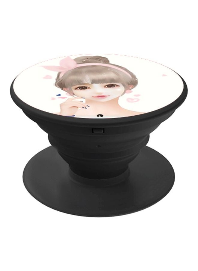 BP Cartoon Printed Pop Socket Phone Holder Black/Pink/Blue - Image 1