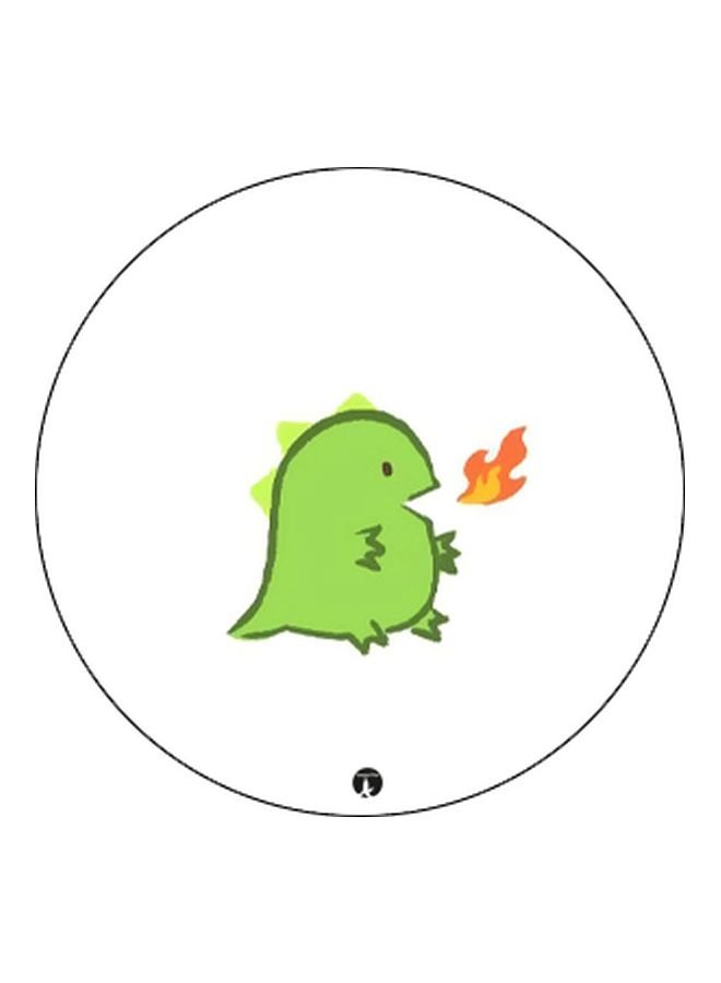 BP Cartoon Dinosaur Printed Mobile Pop Socket Phone Holder Black/White/Green - Image 2