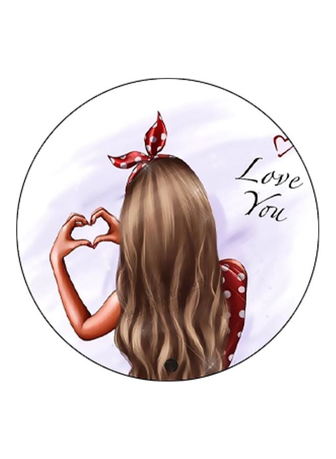 BP I Love You Printed Pop Socket Phone Holder Black/Red/Beige - Image 2