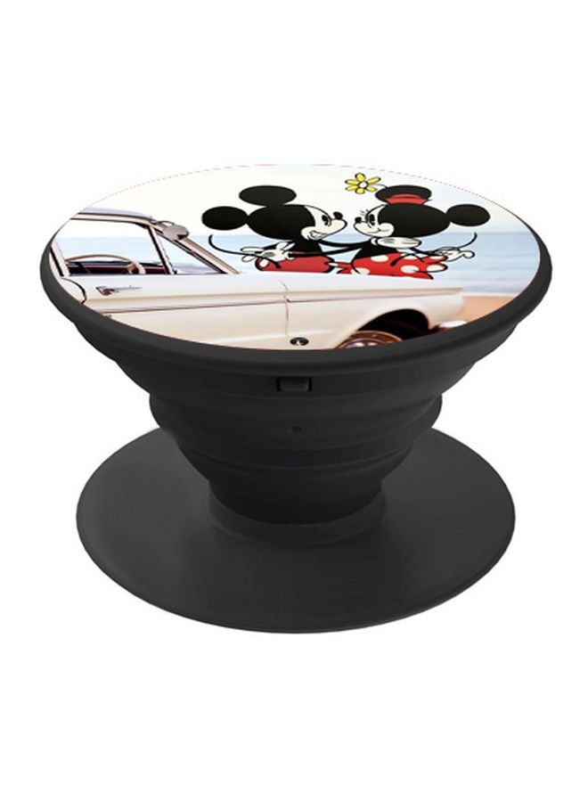 BP Mickey And Minnie Mouse Printed Pop Socket Phone Holder Black/Beige/Red - Image 1