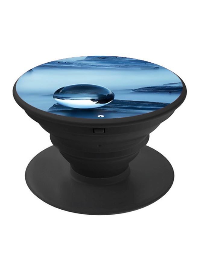 BP Water Drop Printed Pop Socket Phone Holder Blue/White/Black - Image 1