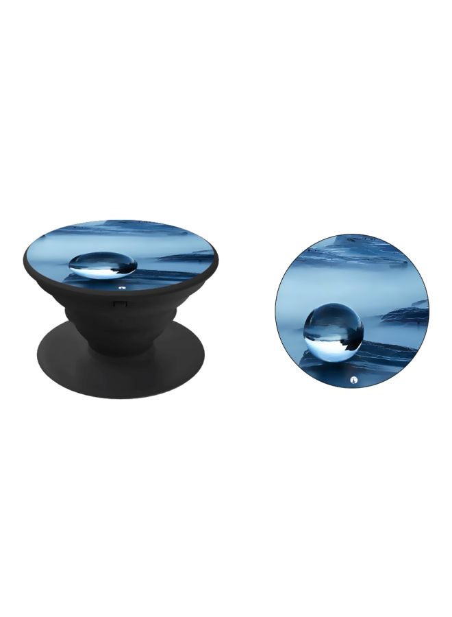BP Water Drop Printed Pop Socket Phone Holder Blue/White/Black - Image 2