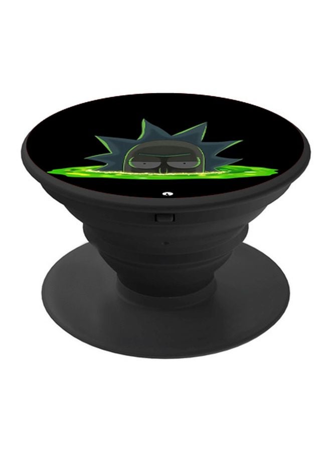 BP Cartoon Printed Pop Socket Phone Holder Black/Green/Grey - Image 1