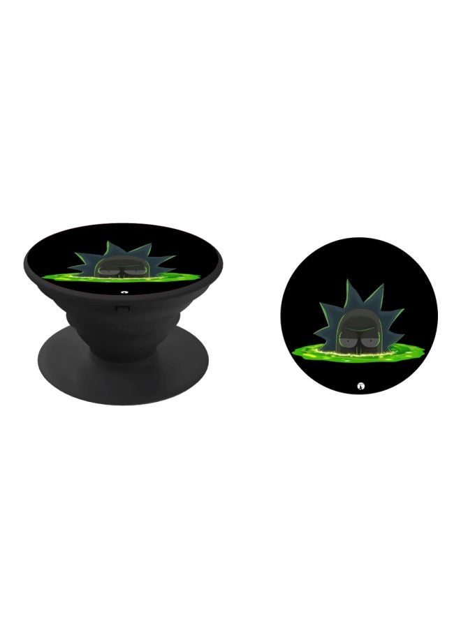 BP Cartoon Printed Pop Socket Phone Holder Black/Green/Grey - Image 2