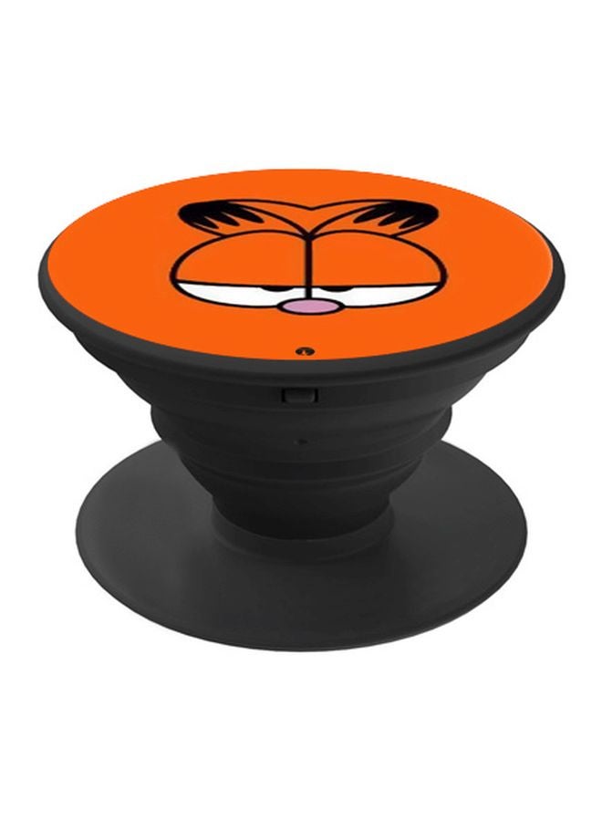 BP Cat Printed Pop Socket Phone Holder Orange/Black/White - Image 1