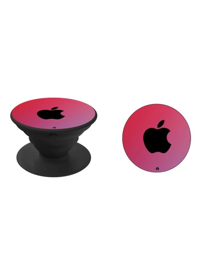 BP Apple Logo Printed Pop Socket Phone Holder Pink/Black - Image 2