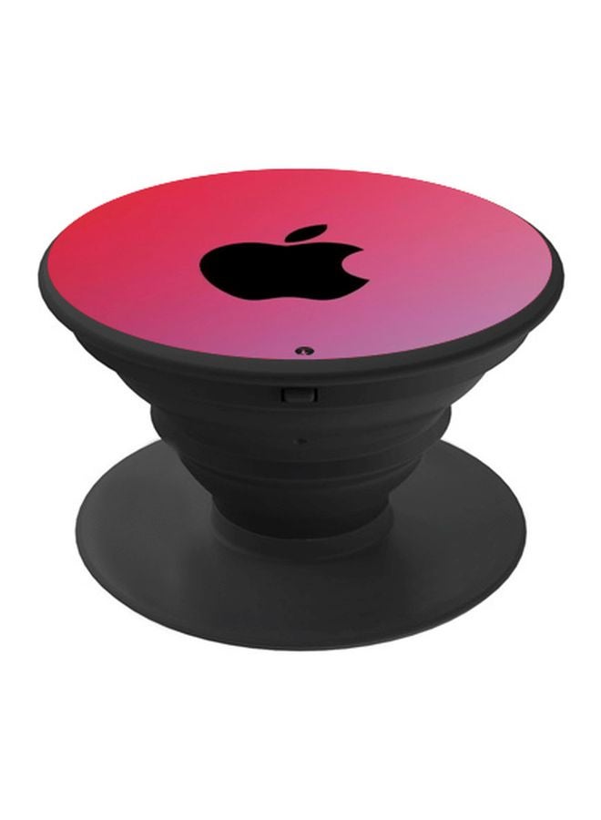 BP Apple Logo Printed Pop Socket Phone Holder Pink/Black - Image 1