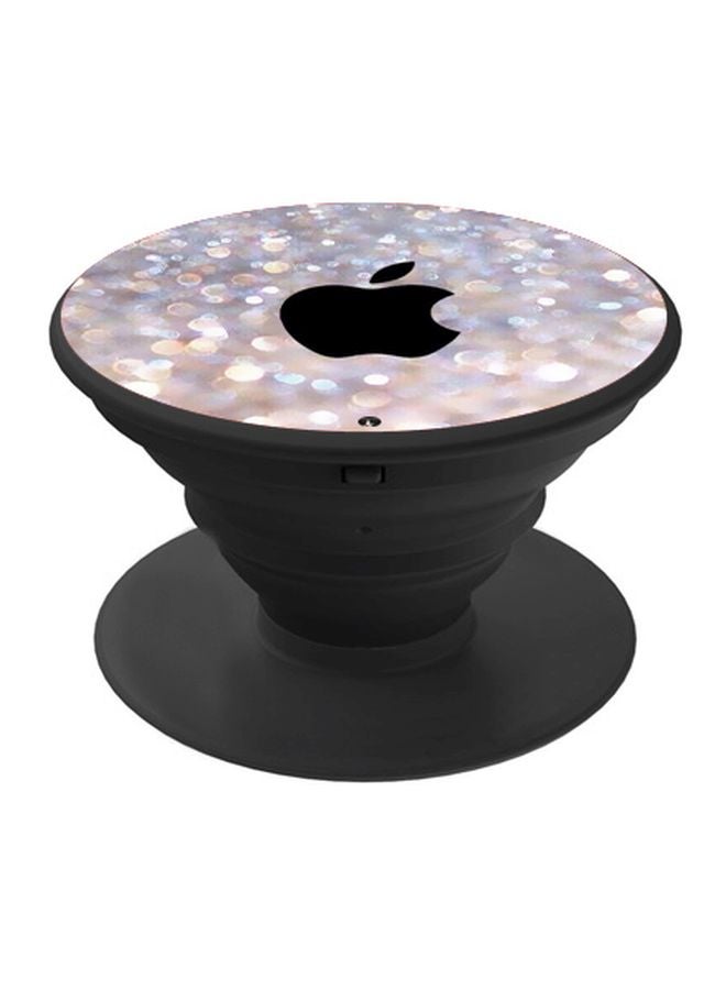 BP Apple Logo Printed Pop Socket Phone Holder Beige/Grey/Black - Image 1