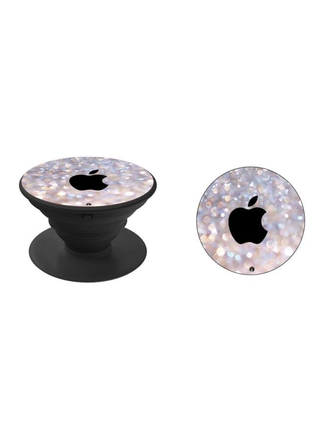 BP Apple Logo Printed Pop Socket Phone Holder Beige/Grey/Black - Image 2