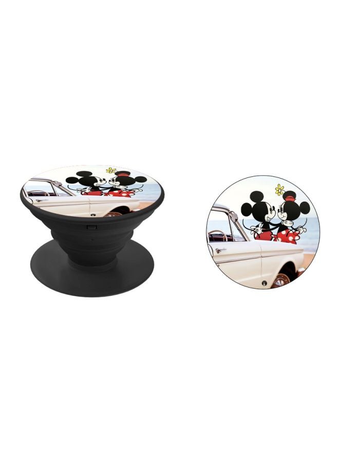 BP Mickey And Minnie Mouse Printed Pop Socket Phone Holder Black/Beige/Red - Image 2