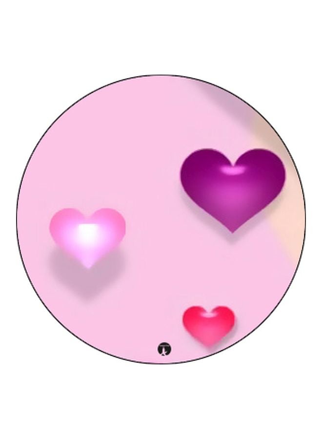 BP Heart Printed Pop Socket Phone Holder Black/Pink/Purple - Image 2
