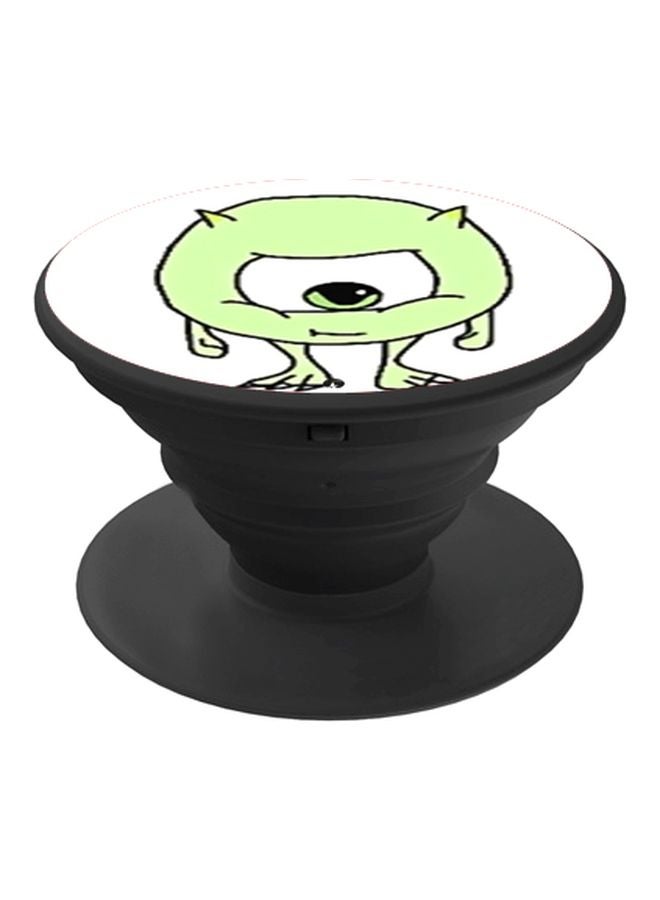 BP Cartoon Printed Pop Socket Phone Holder Black/White/Green - Image 1