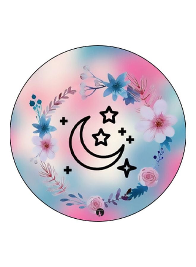 BP Flower Printed Pop Socket Phone Holder Black/Pink/Blue - Image 2