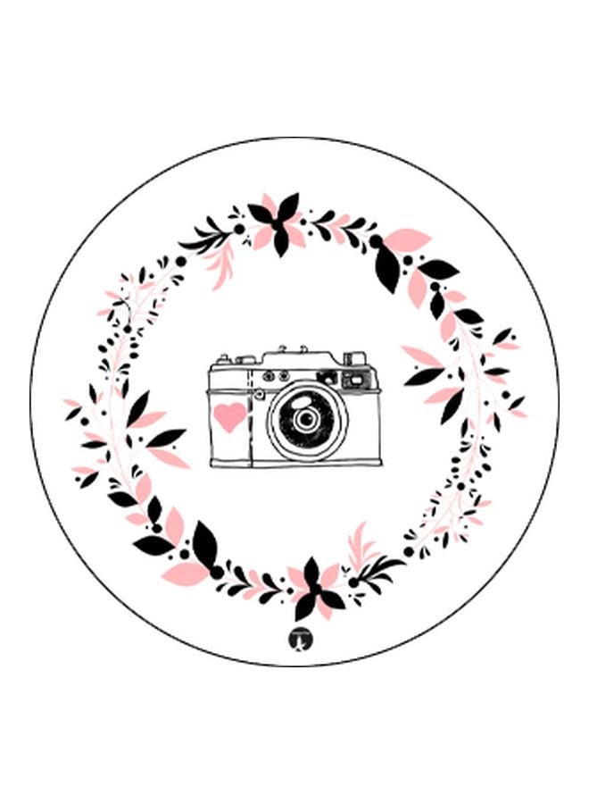 BP Camera Printed Pop Socket Phone Holder Black/White/Pink - Image 2