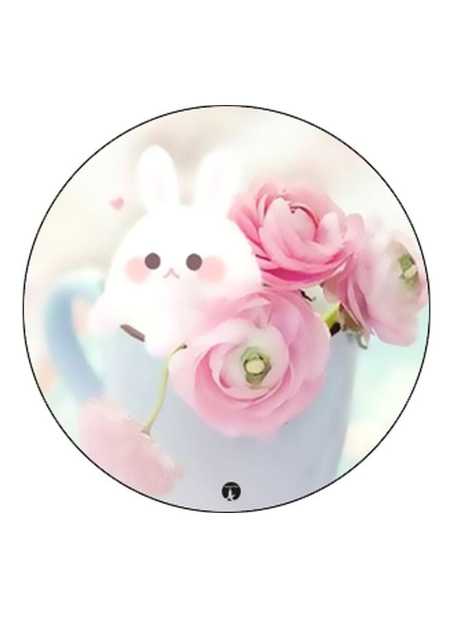 BP Floral Printed Pop Socket Phone Holder Black/White/Pink - Image 2