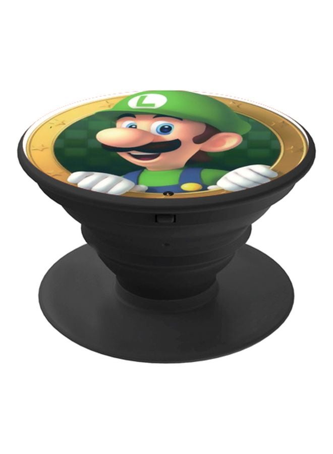 بي بي حامل هاتف بوب سوكيت بطبعة رسم أنمي أسود/ أخضر/ بيج - Image 1