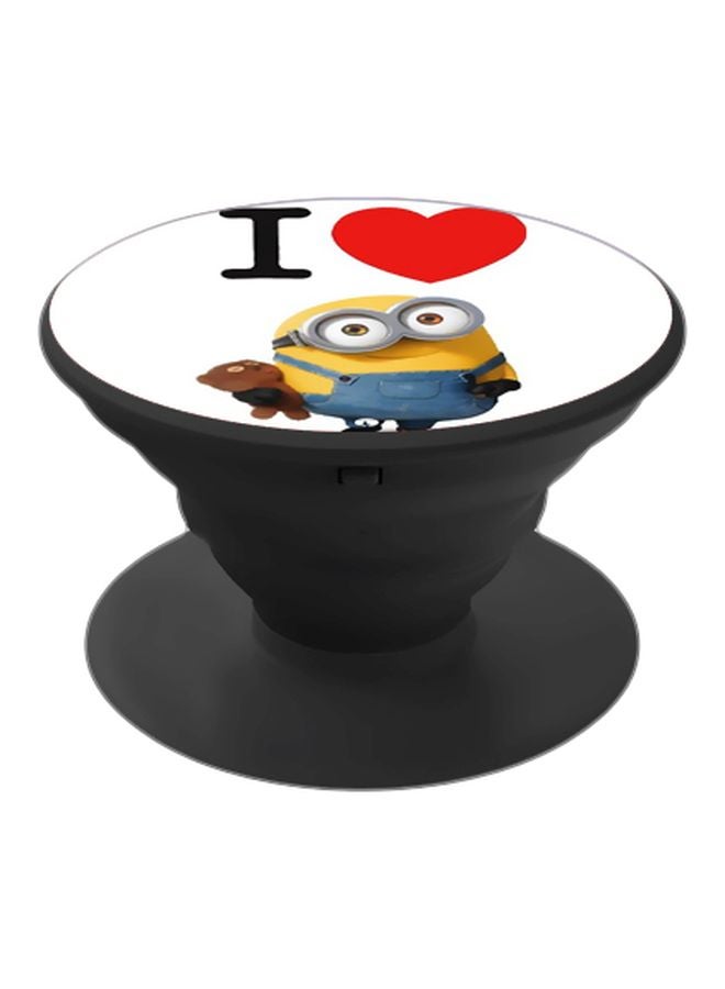 بي بي حامل هاتف بوب سوكيت بطبعة شخصية مينيون أصفر/أبيض/أسود - Image 1