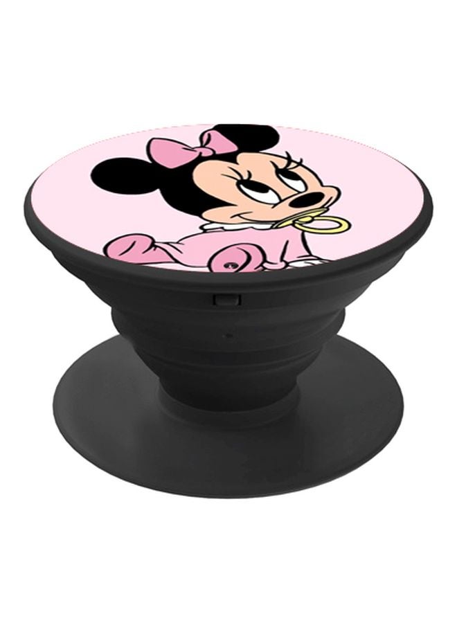 BP Mickey Mouse Printed Pop Socket Phone Holder Pink/Black/Beige - Image 1