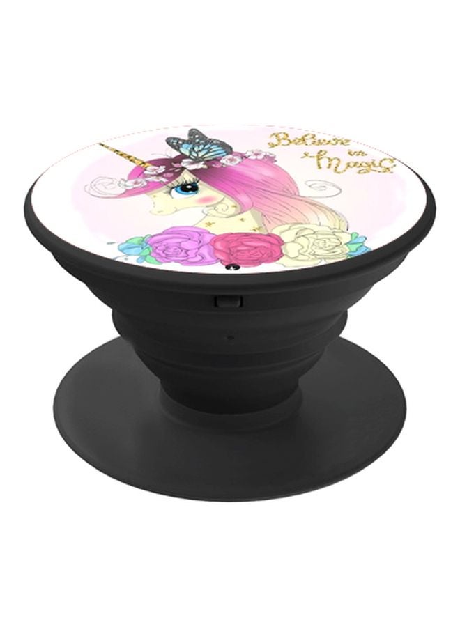 بي بي حامل هاتف بوب سوكيت بطبعة يونيكورن أبيض/وردي/بيج - Image 1