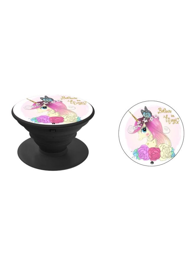 بي بي حامل هاتف بوب سوكيت بطبعة يونيكورن أبيض/وردي/بيج - Image 2