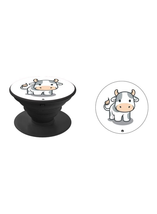 BP Cow Printed Pop Socket Phone Holder White/Grey/Black - Image 2