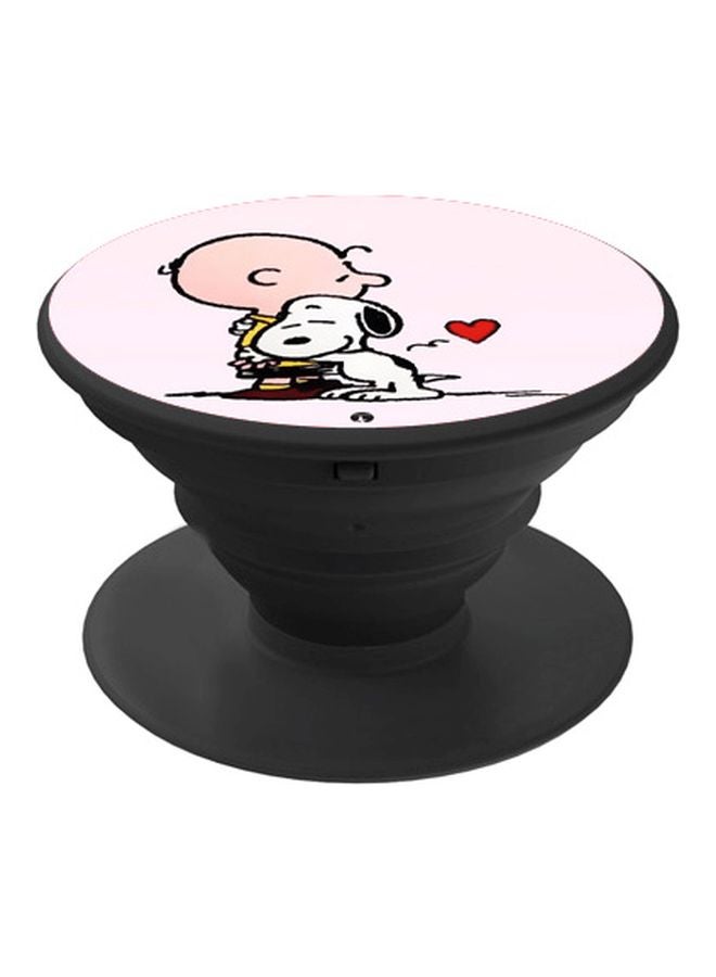 BP Cartoon Printed Pop Socket Phone Holder Pink/White/Black  - Image 1