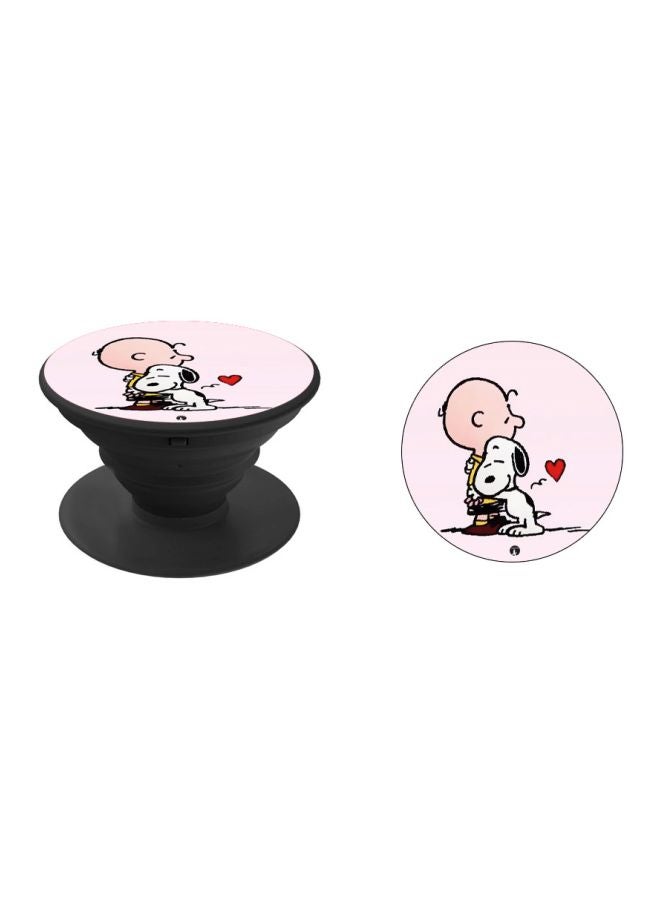 BP Cartoon Printed Pop Socket Phone Holder Pink/White/Black  - Image 2
