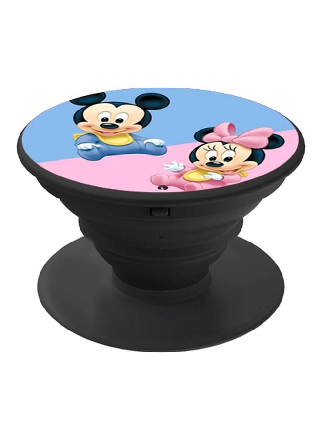 BP Mickey And Minnie Mouse Printed Pop Socket Phone Holder Blue/Pink/Black - Image 1