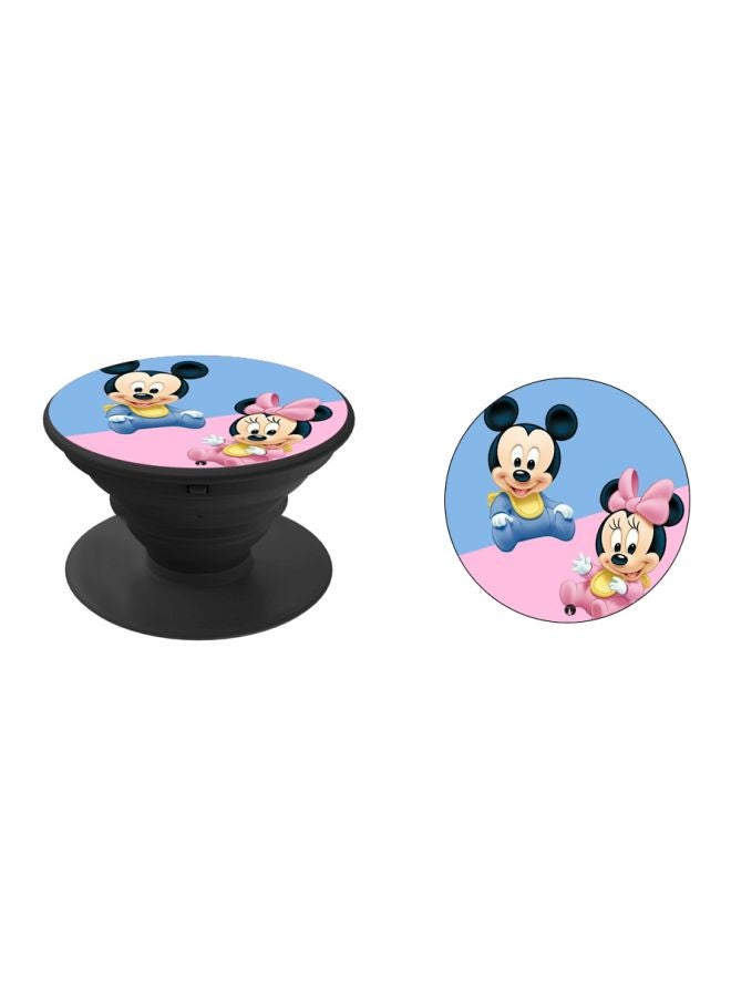 BP Mickey And Minnie Mouse Printed Pop Socket Phone Holder Blue/Pink/Black - Image 2
