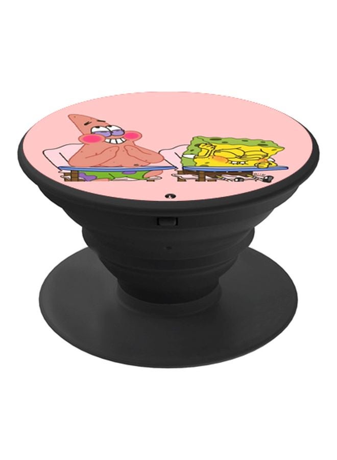 BP SpongeBob SquarePants Printed Pop Socket Phone Holder Pink/Yellow/Black - Image 1